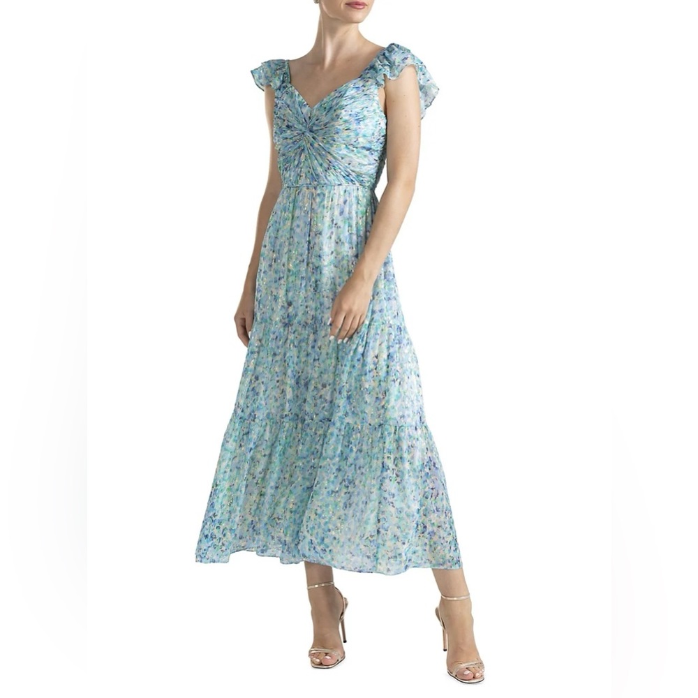 SHOSHANNA IRIS DRESS — Lavender Blush Gold